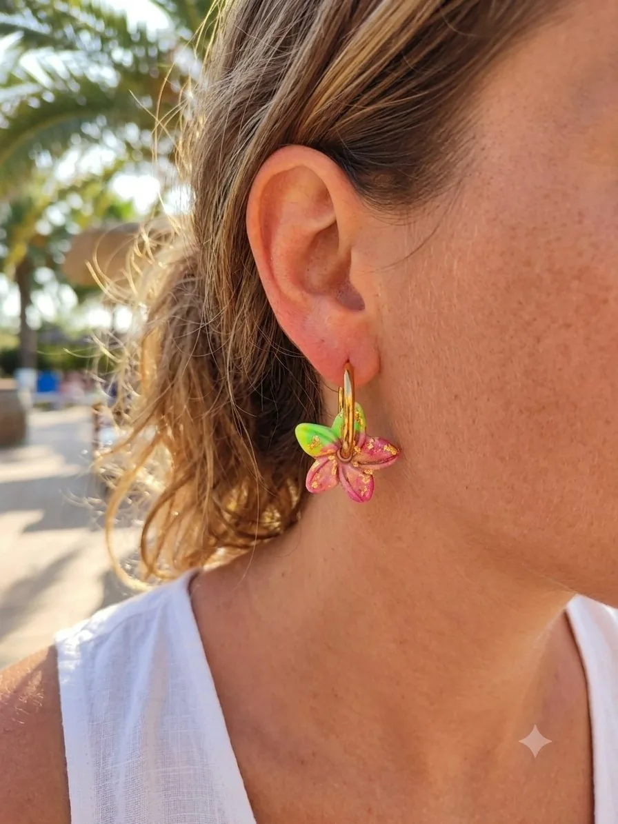 Fleur étoilée Guadeloupe  – bijou artisanal fleurs