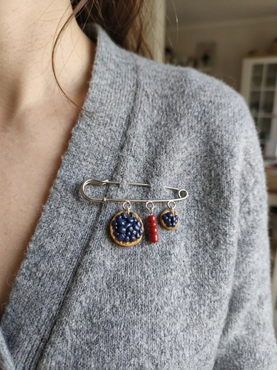 Broche tarte – bijou artisanal broches