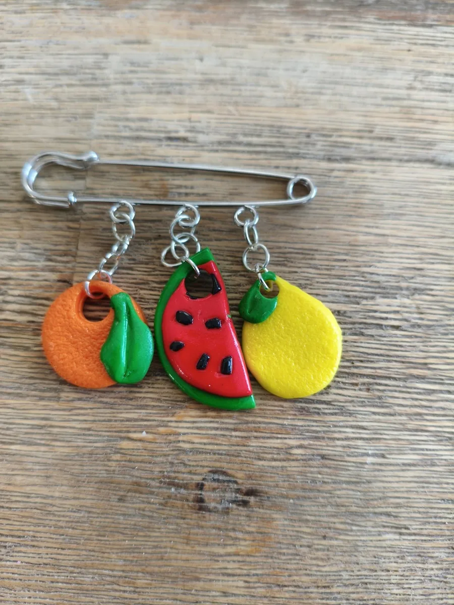 broche fruit – vue 2 – Pâte polymère