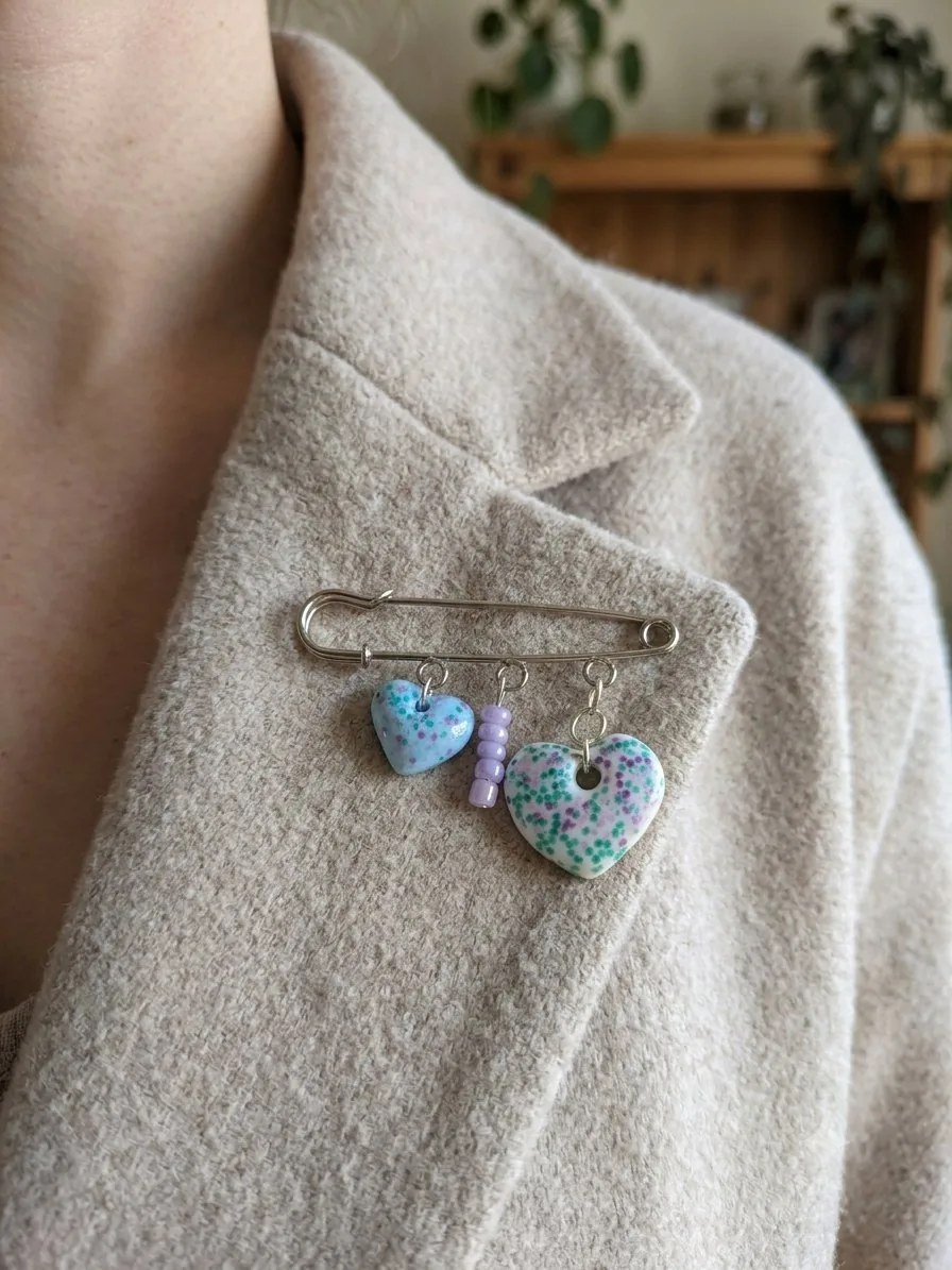 Broche coeur  – bijou artisanal broches