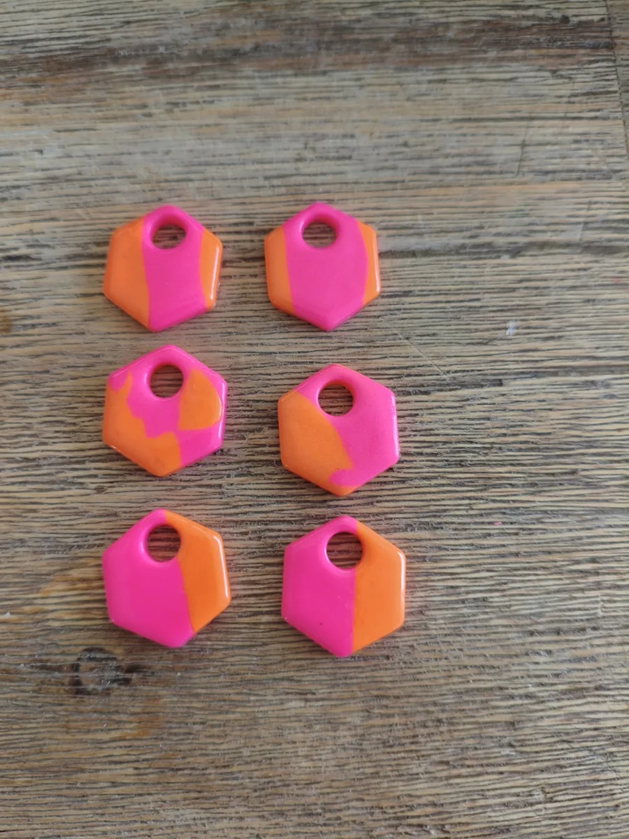 losange – vue 2 – FLUO – Pâte polymère