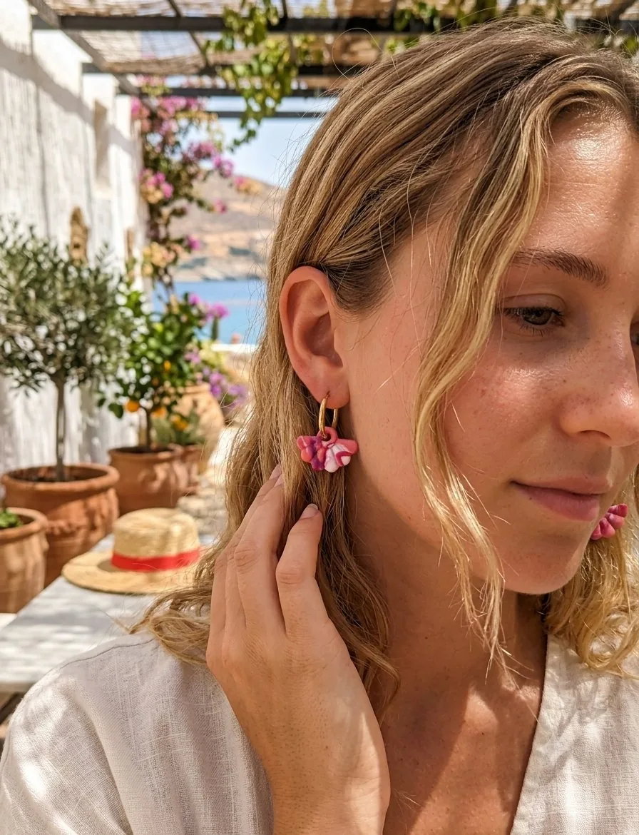 Carmen poudré  – bijou artisanal printemps-été