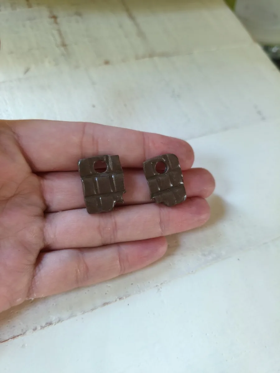 Tablette chocolat kawaii – vue 3 – Marron – Pâte polymère