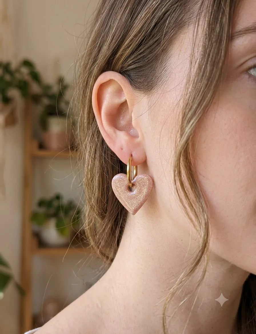 Pampille lulu rose gold – bijou artisanal fait main