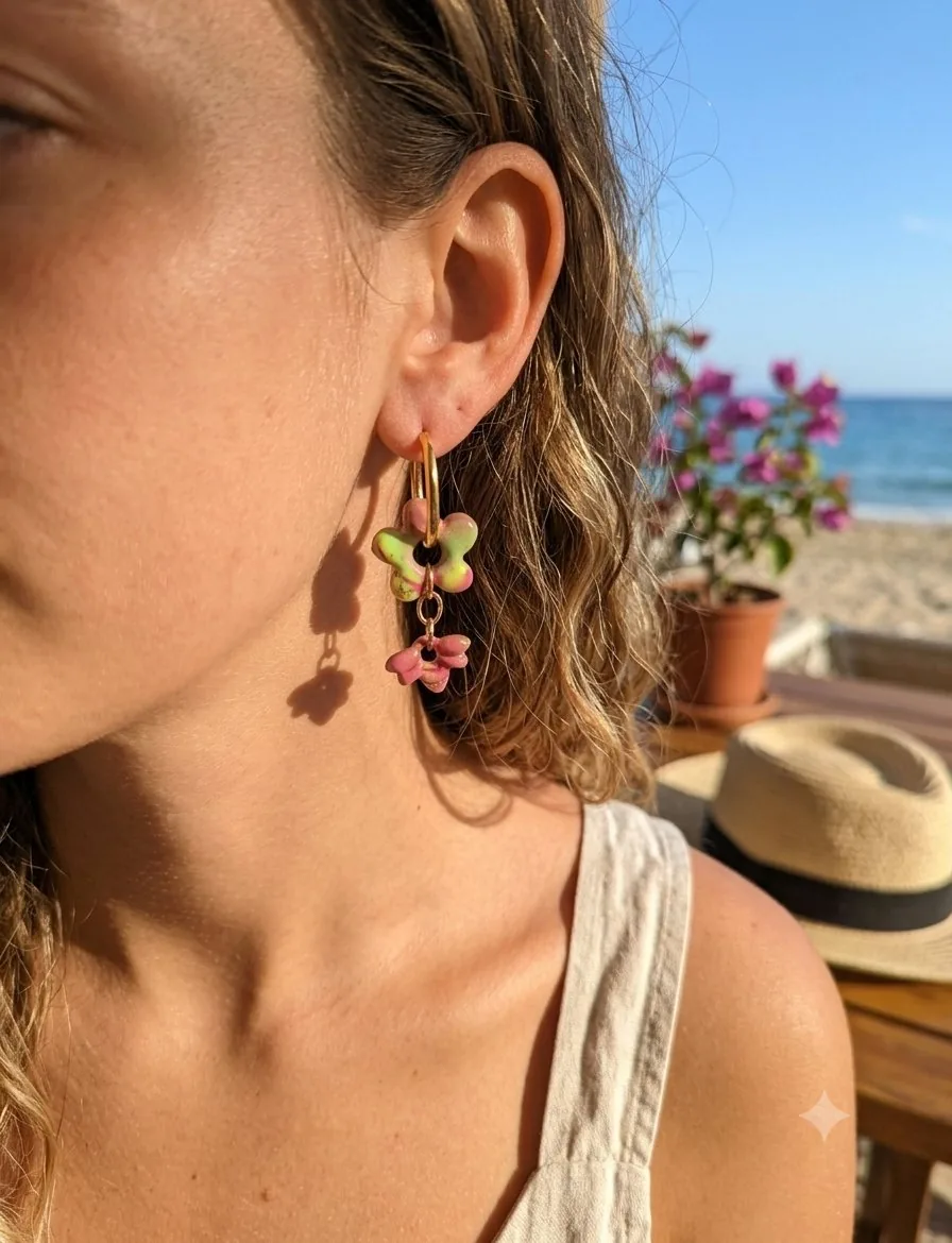 Pampilles Fanny Guadeloupe  – bijou artisanal printemps-été